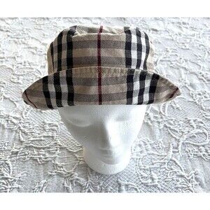 Bucket Hat Designer Type Print Reversible Colorful Beige Red Black White Unisex